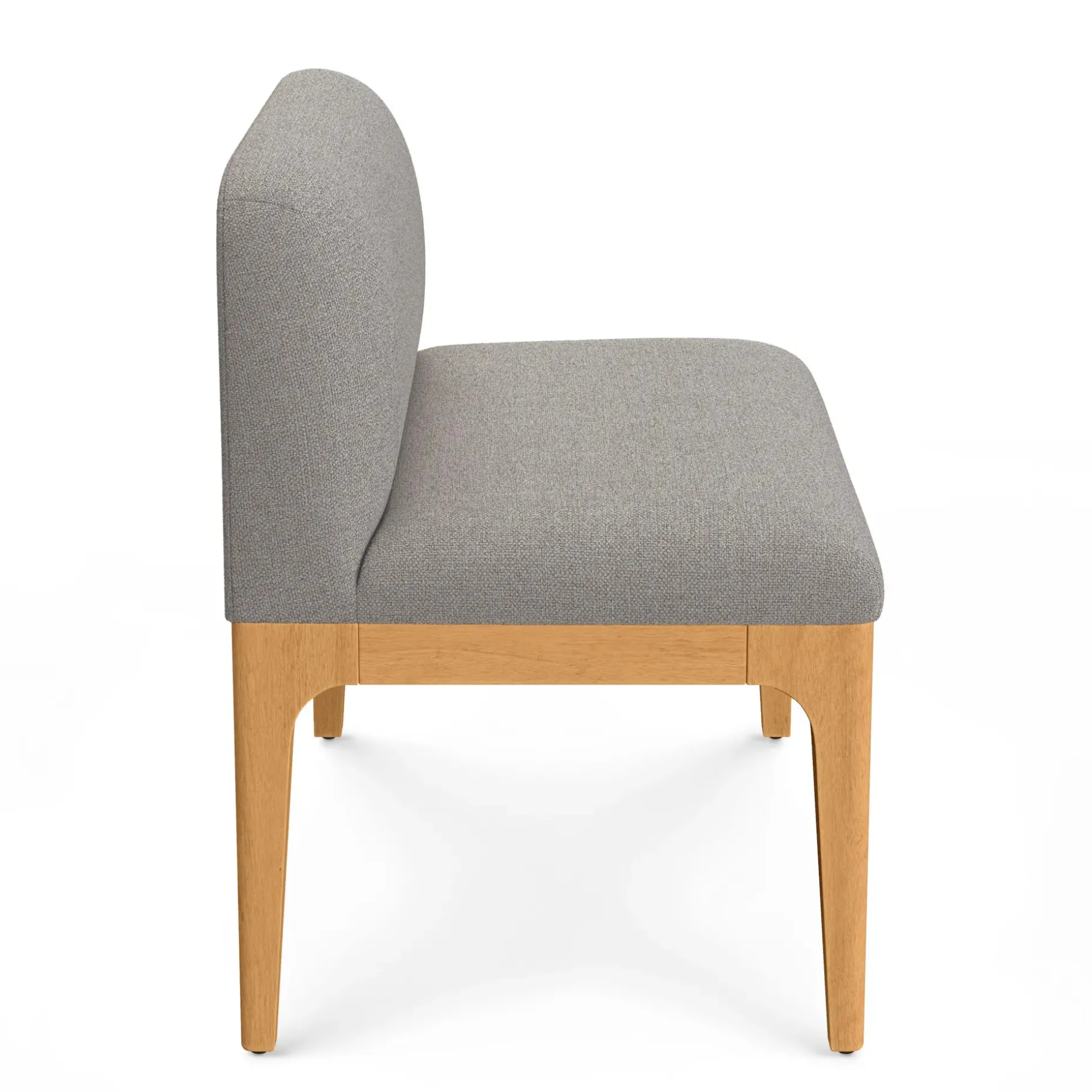 Rosin 53" Armless Banquette - Natural Oak and Hestia Gray