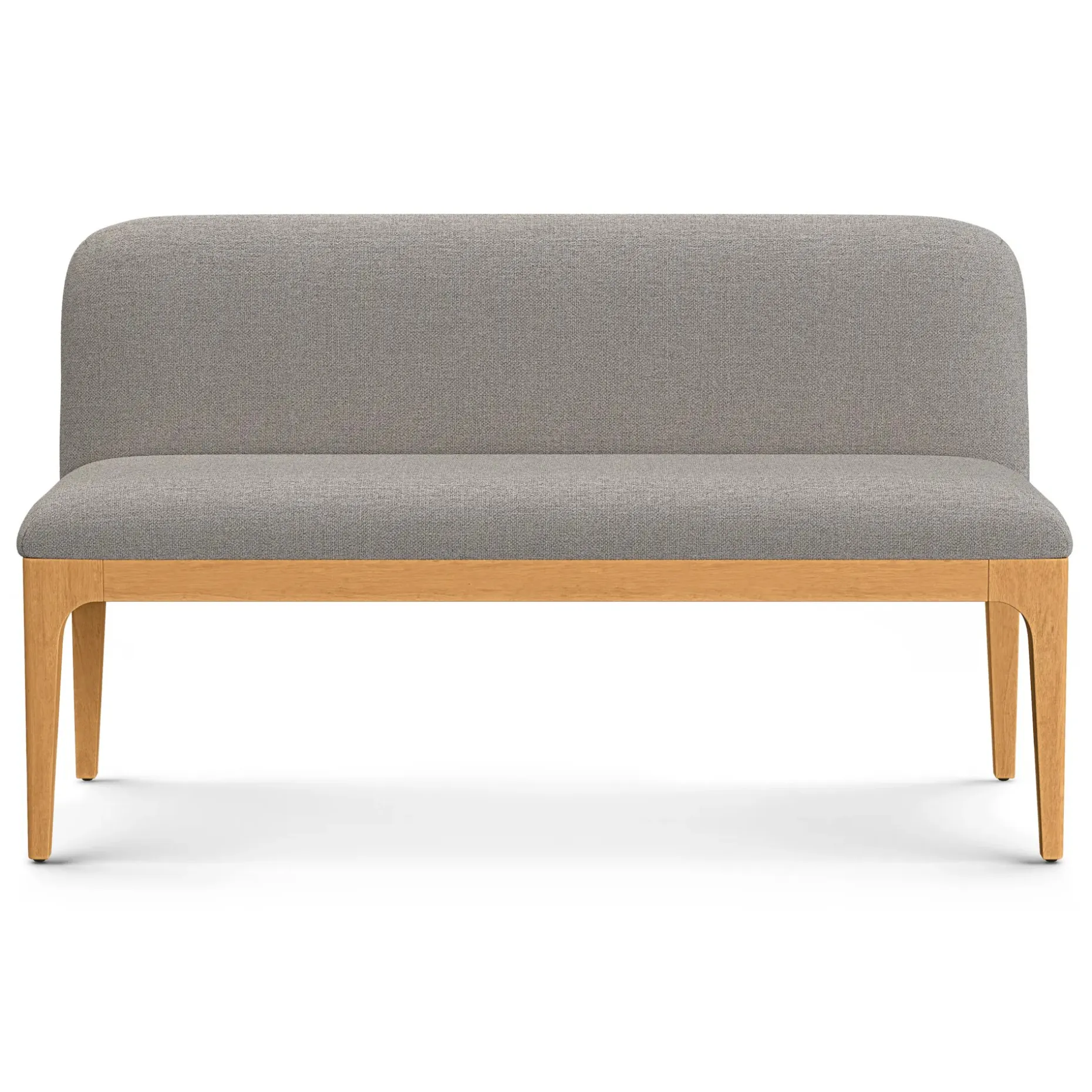 Rosin 53" Armless Banquette - Natural Oak and Hestia Gray