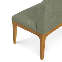 Rosin 34" Armless Banquette - Smoked Oak and Welsh Green