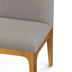 Rosin 34" Armless Banquette - Smoked Oak and Hestia Gray