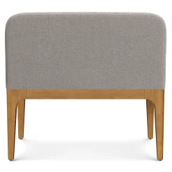 Rosin 34" Armless Banquette - Smoked Oak and Hestia Gray