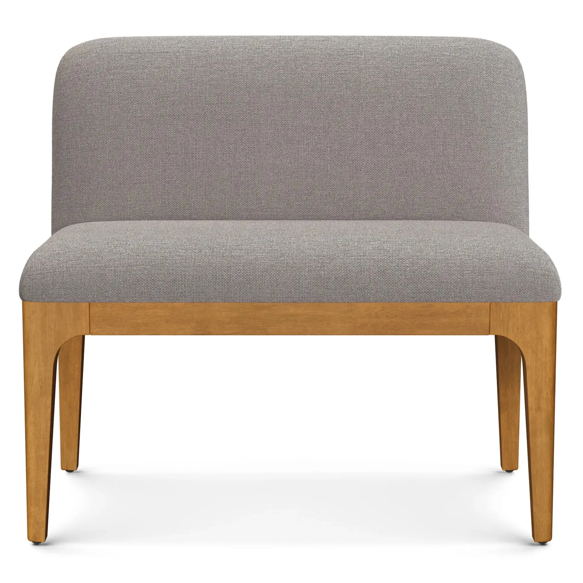 Rosin 34" Armless Banquette - Smoked Oak and Hestia Gray
