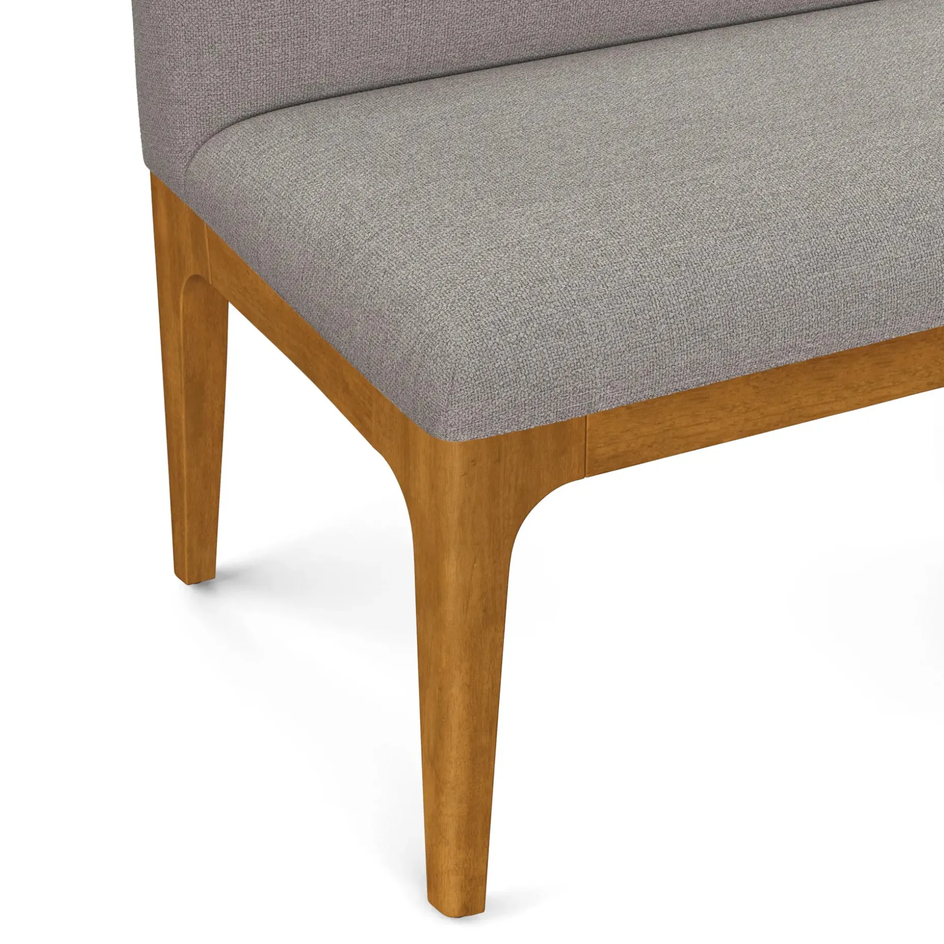 Rosin 34" Armless Banquette - Smoked Oak and Hestia Gray