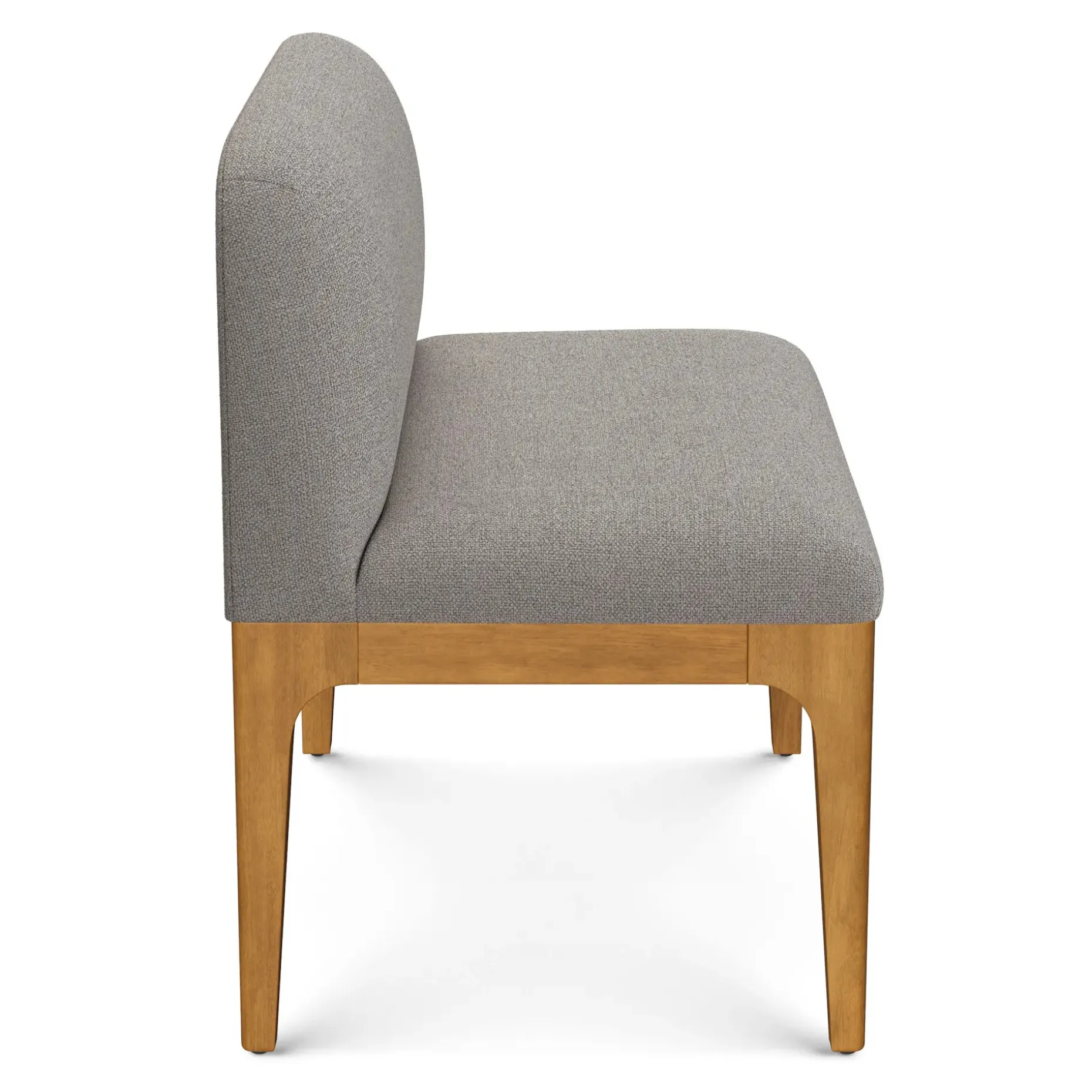Rosin 34" Armless Banquette - Smoked Oak and Hestia Gray
