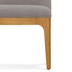 Rosin 53" Armless Banquette - Smoked Oak and Hestia Gray
