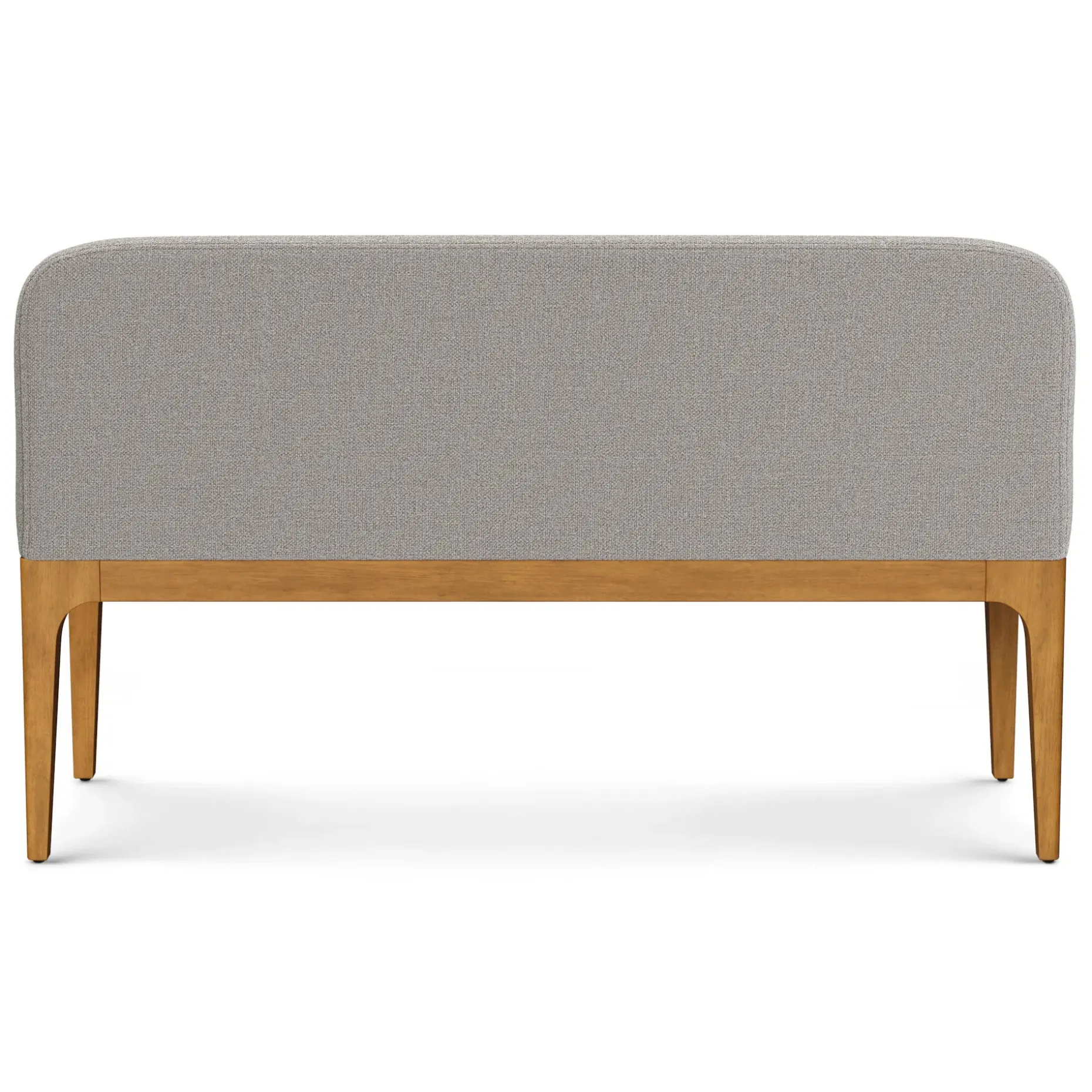 Rosin 53" Armless Banquette - Smoked Oak and Hestia Gray