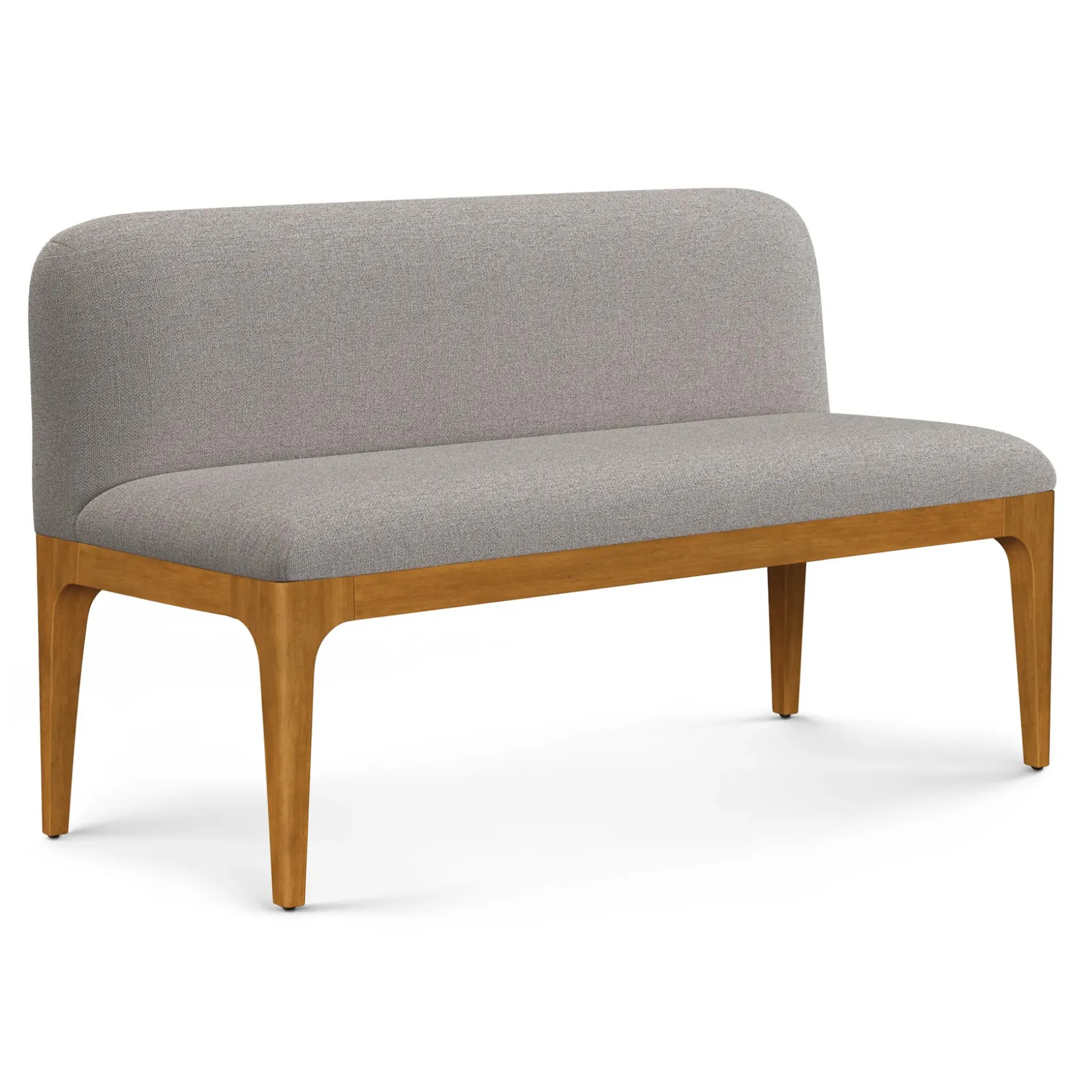 Rosin 53" Armless Banquette - Smoked Oak and Hestia Gray