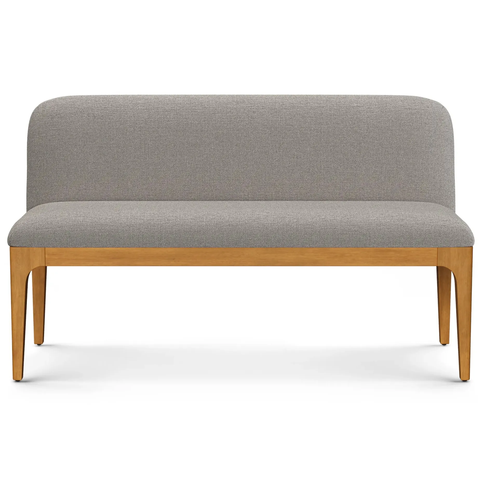 Rosin 53" Armless Banquette - Smoked Oak and Hestia Gray