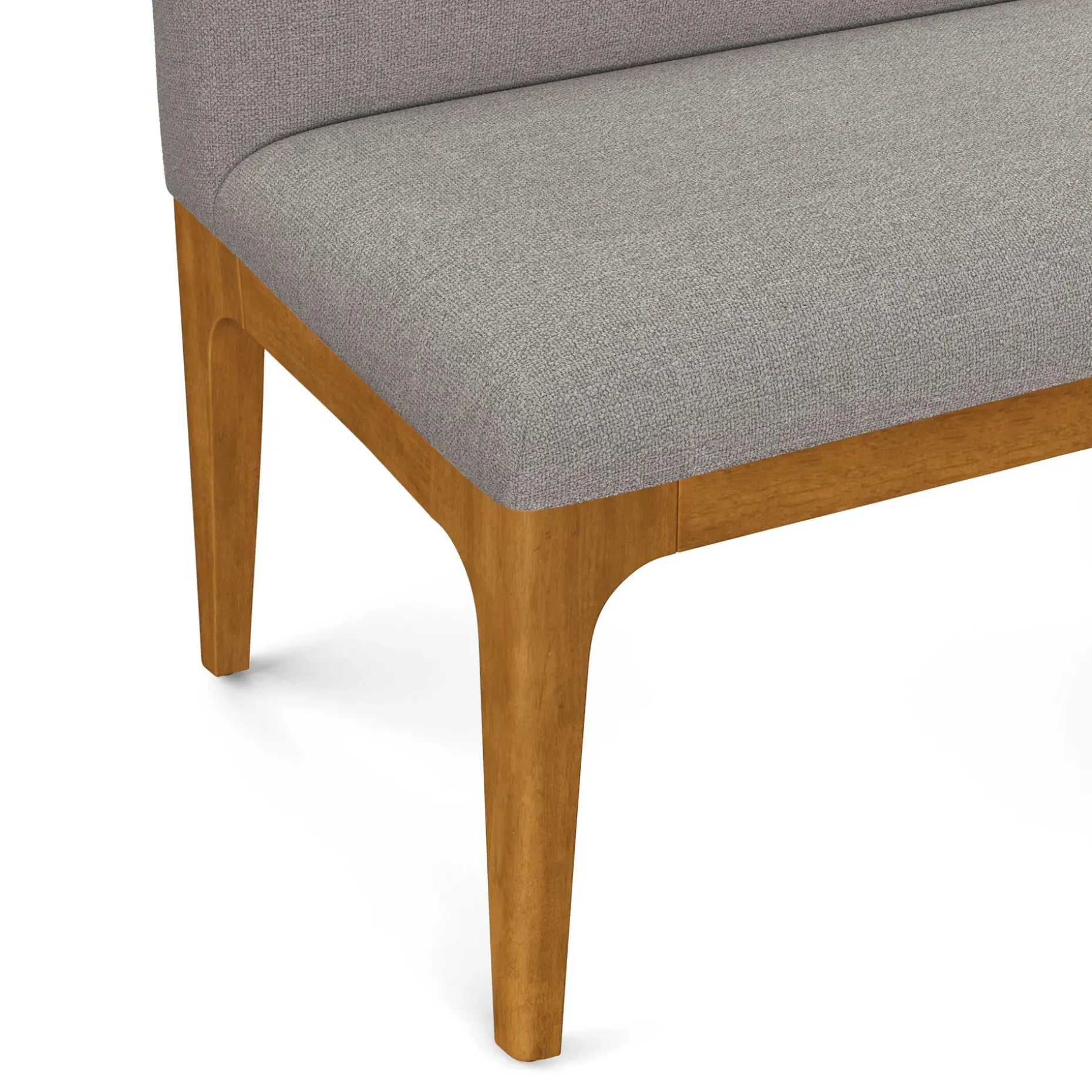 Rosin 53" Armless Banquette - Smoked Oak and Hestia Gray