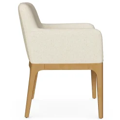 Rosin Dining Armchair - Natural Oak and Sand Ivory