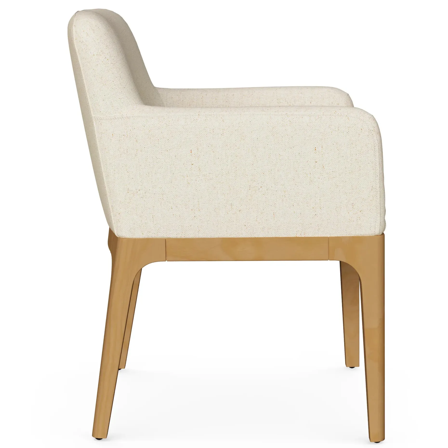Rosin Dining Armchair - Natural Oak and Sand Ivory