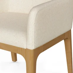 Rosin Dining Armchair - Natural Oak and Sand Ivory