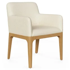 Rosin Dining Armchair - Natural Oak and Sand Ivory