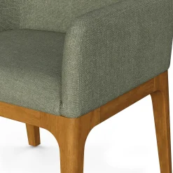 Rosin Dining Armchair - Smoked Oak and Welsh Green