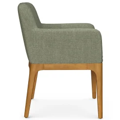 Rosin Dining Armchair - Smoked Oak and Welsh Green