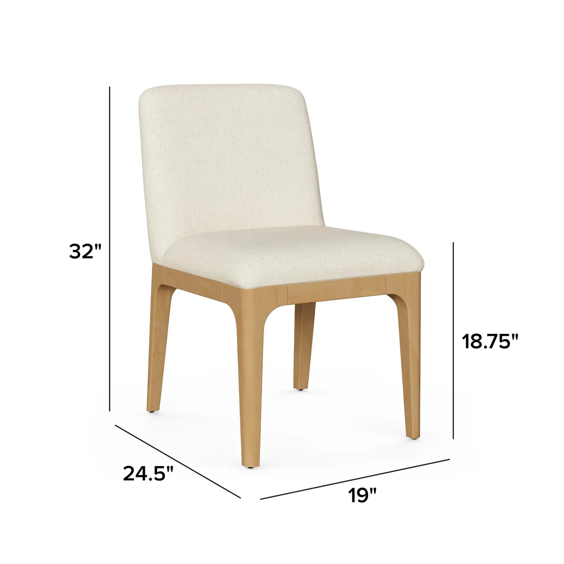Rosin Dining Chair - Natural Oak and Sand Ivory