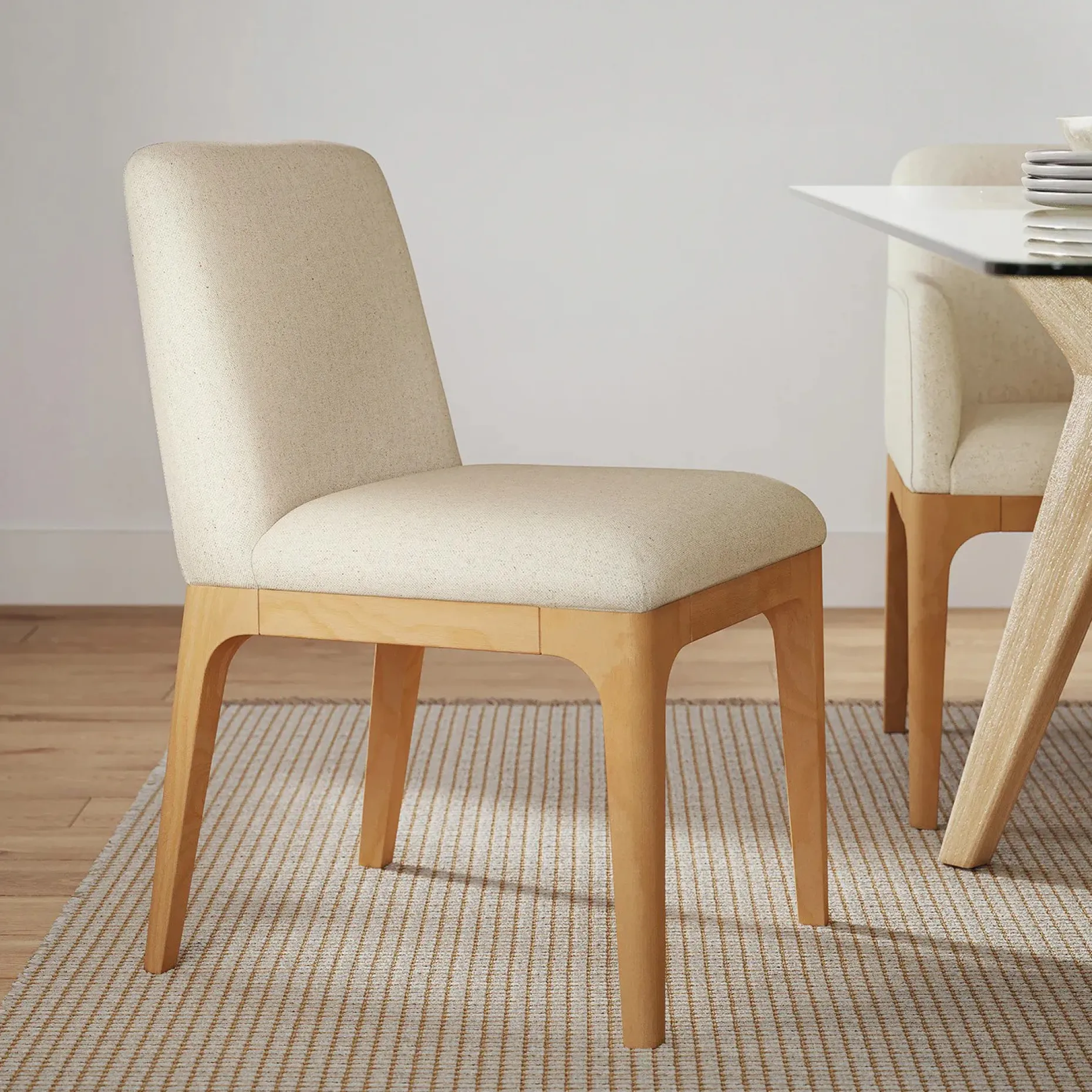 Rosin Dining Chair - Natural Oak and Sand Ivory