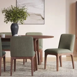 Rosin Dining Chair - Smoked Oak and Welsh Green