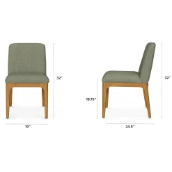 Rosin Dining Chair - Smoked Oak and Welsh Green