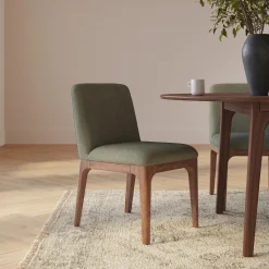Rosin Dining Chair - Smoked Oak and Welsh Green