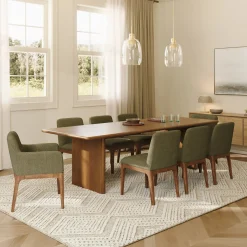 Rosin Dining Chair - Smoked Oak and Welsh Green