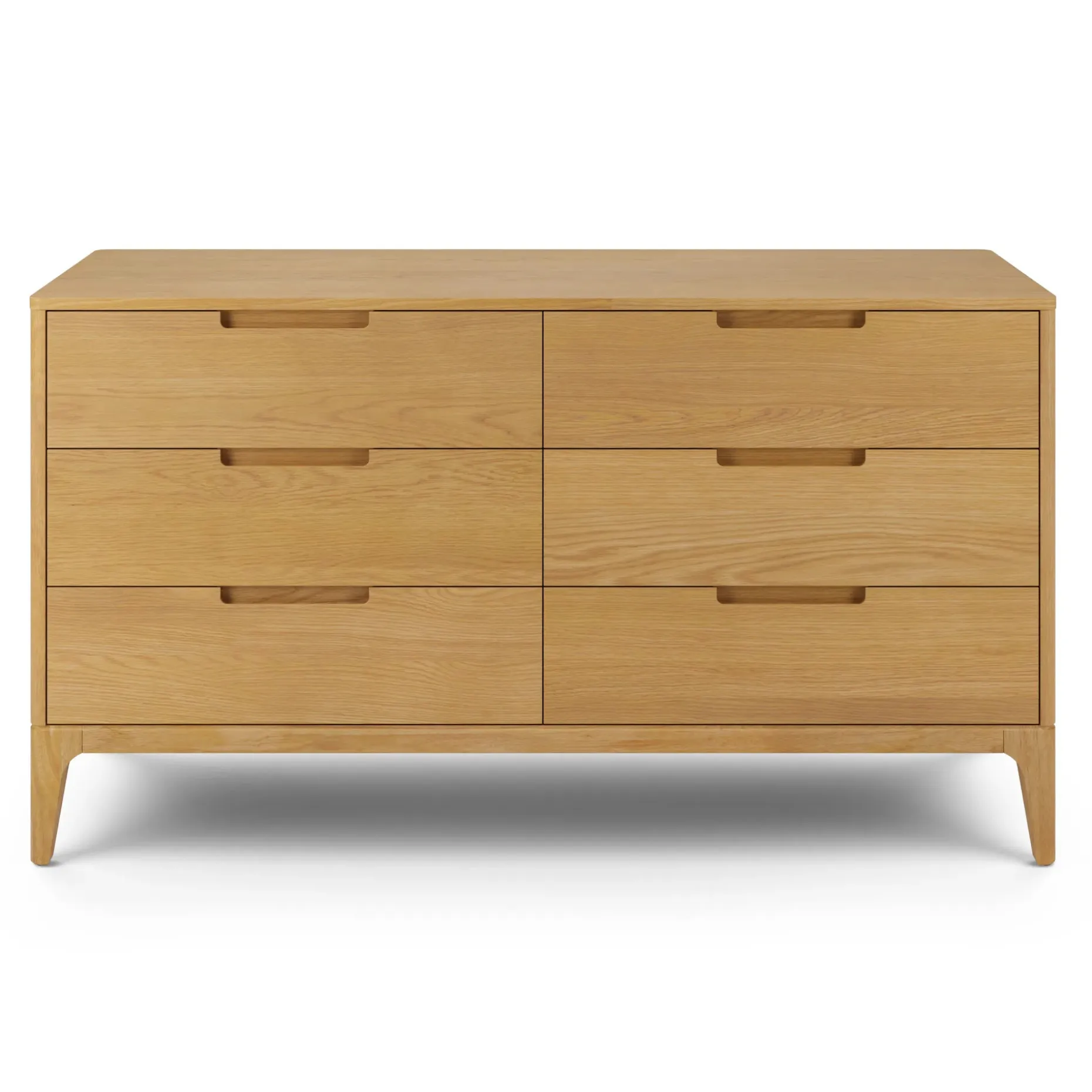 Rosin 6-Drawer Double Dresser - Natural Oak