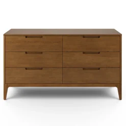 Rosin 6-Drawer Double Dresser - Smoked Oak