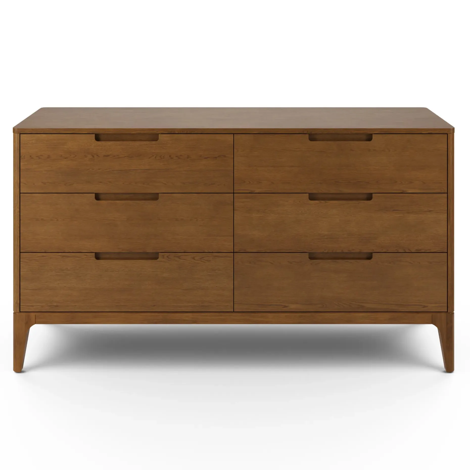 Rosin 6-Drawer Double Dresser - Smoked Oak