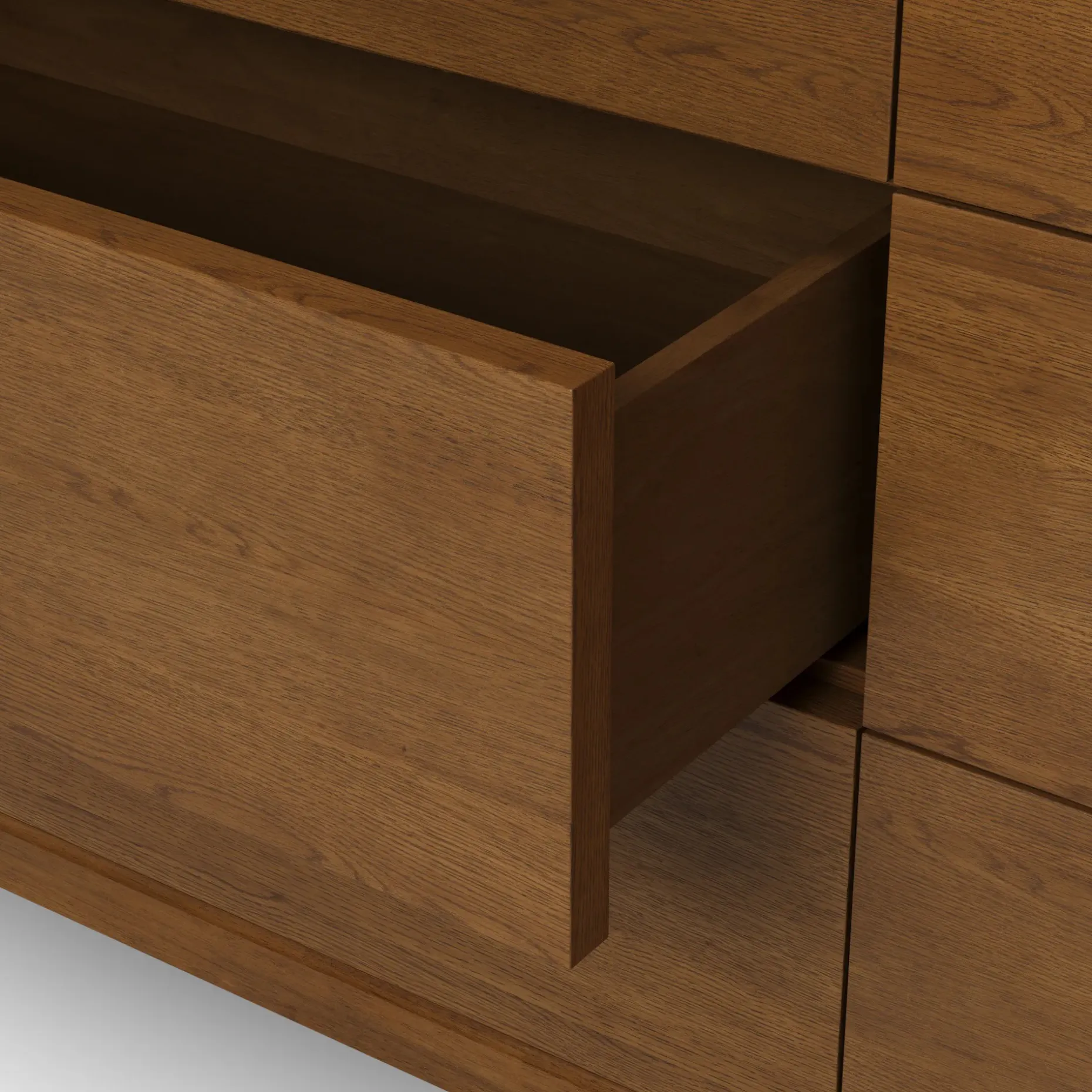 Rosin 6-Drawer Double Dresser - Smoked Oak