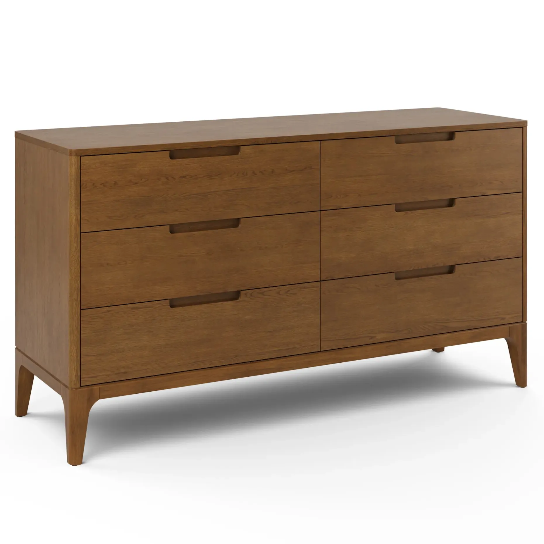 Rosin 6-Drawer Double Dresser - Smoked Oak