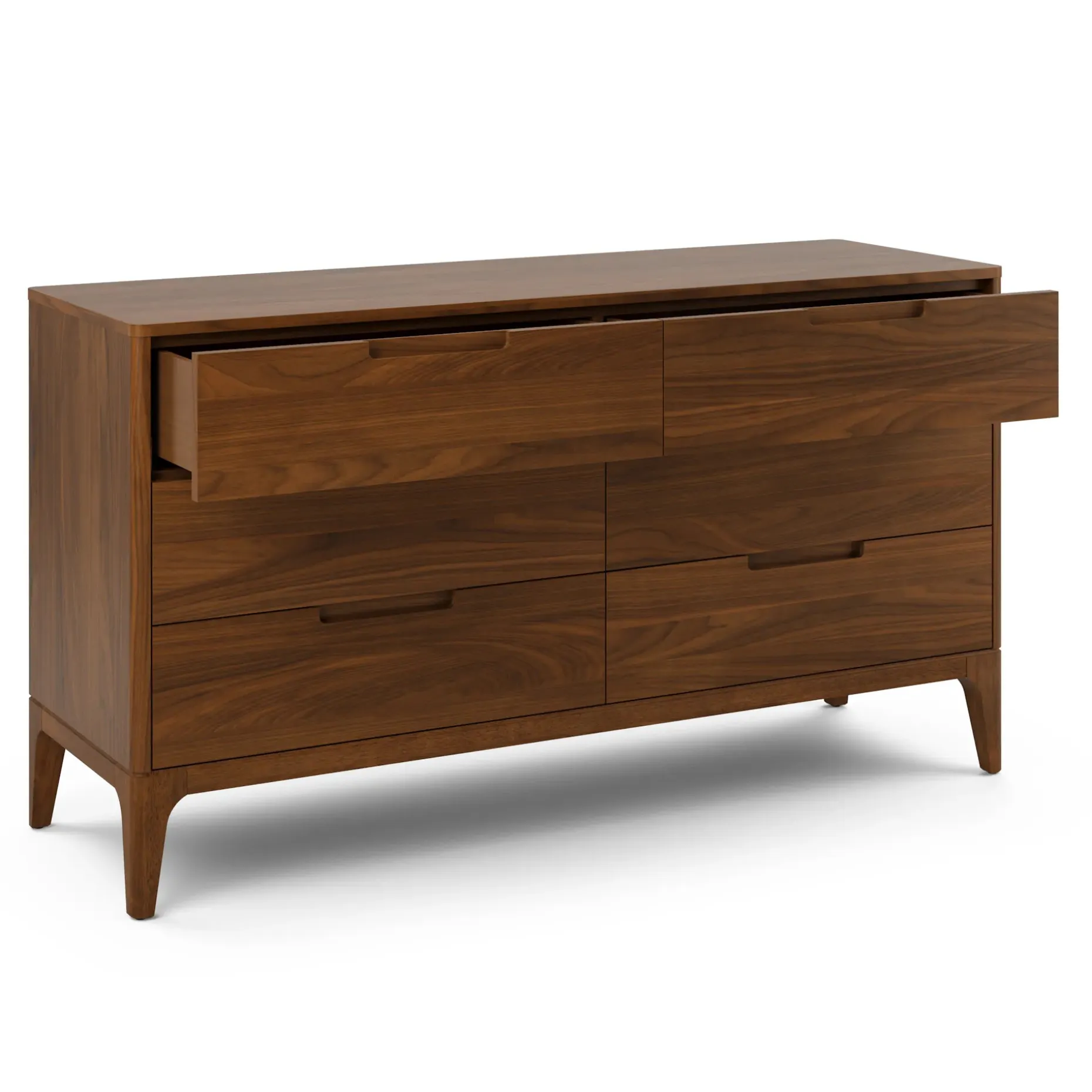 Rosin 6-Drawer Double Dresser - Walnut