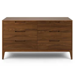 Rosin 6-Drawer Double Dresser - Walnut