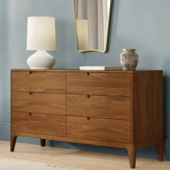 Rosin 6-Drawer Double Dresser - Walnut