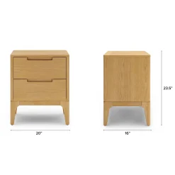Rosin 2-Drawer Nightstand - Natural Oak