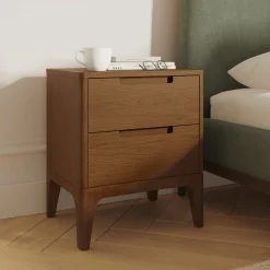 Rosin 2-Drawer Nightstand - Smoked Oak