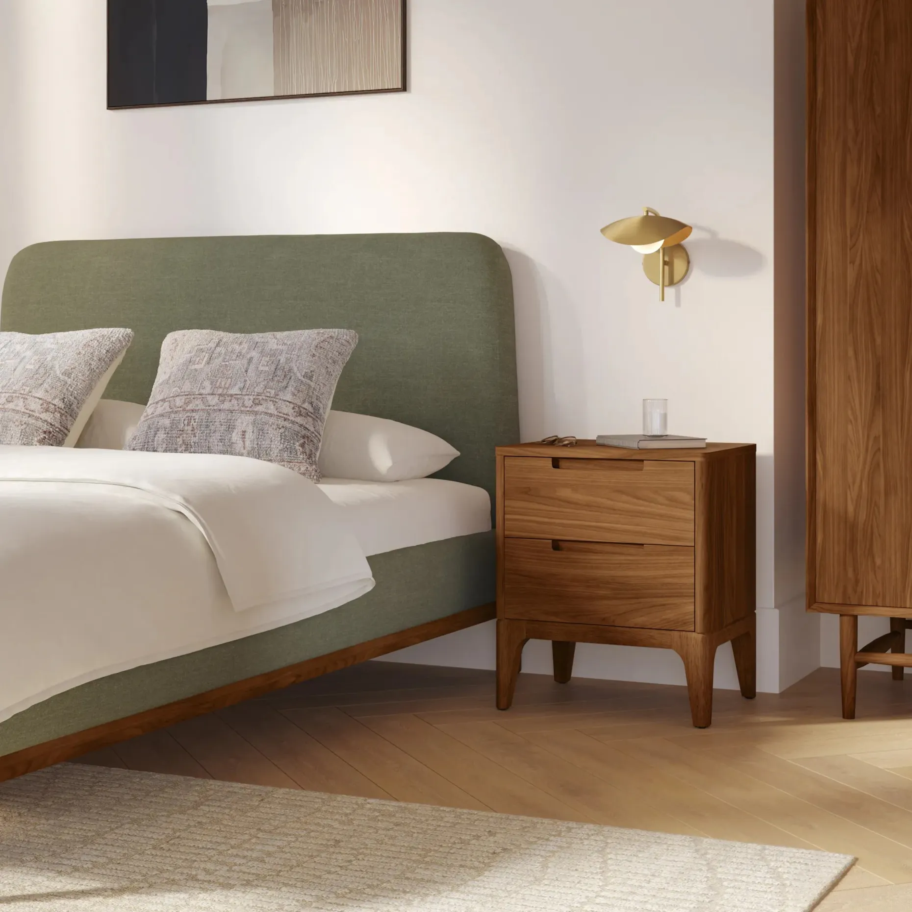 Rosin 2-Drawer Nightstand - Walnut