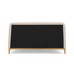 Rosin King Upholstered Bed - Natural Oak and Sand Ivory