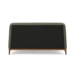 Rosin King Upholstered Bed - Smoked Oak and Welsh Green