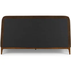Rosin King Upholstered Bed - Walnut and Valor Brown