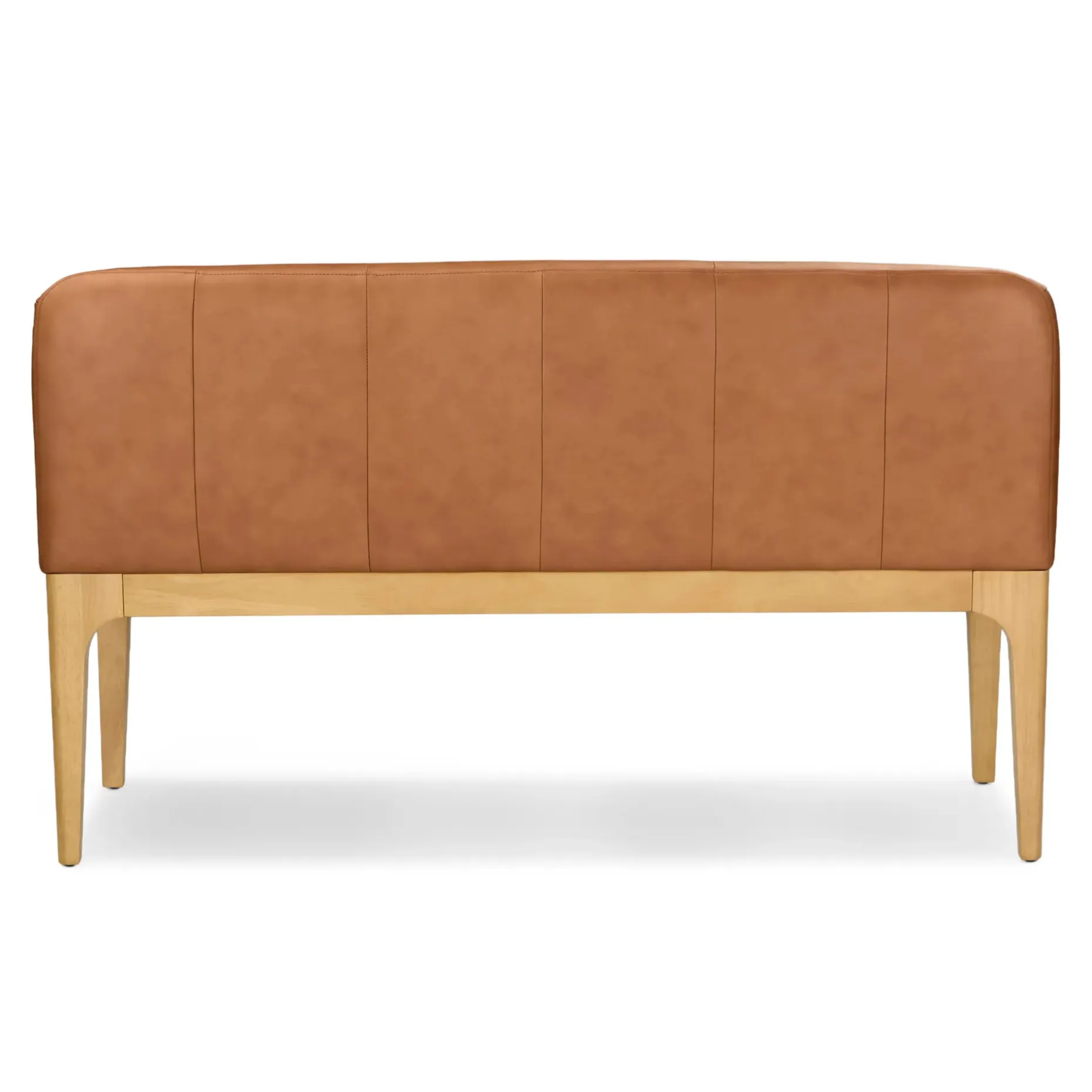 Rosin 53" Leather Armless Banquette - Natural Oak and Lucia Tan