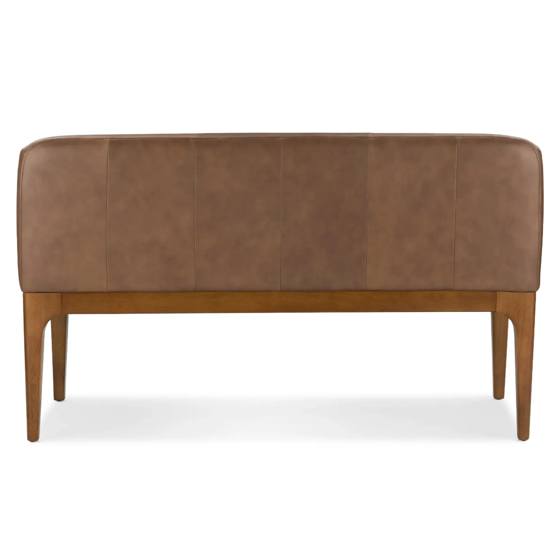 Rosin 53" Leather Armless Banquette - Smoked Oak and Lucia Brown