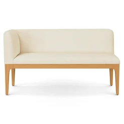 Rosin 56.75" Left Corner Banquette - Natural Oak and Sand Ivory