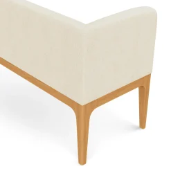 Rosin 56.75" Left Corner Banquette - Natural Oak and Sand Ivory