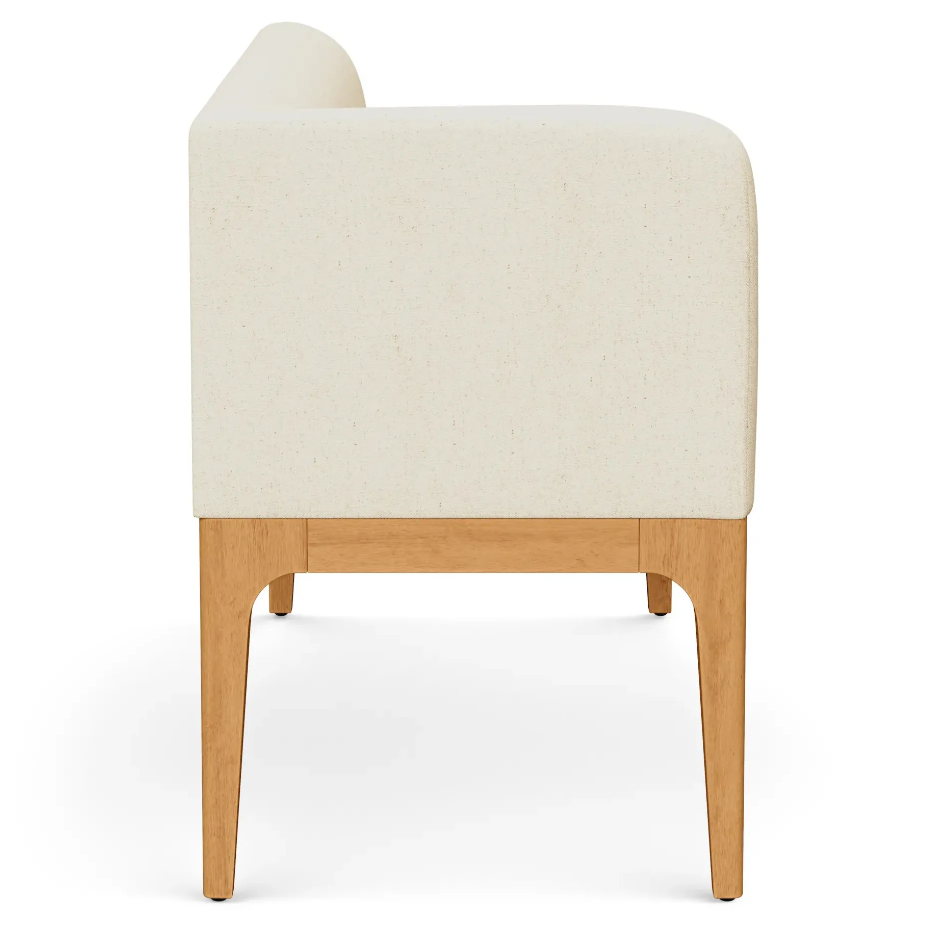 Rosin 56.75" Left Corner Banquette - Natural Oak and Sand Ivory