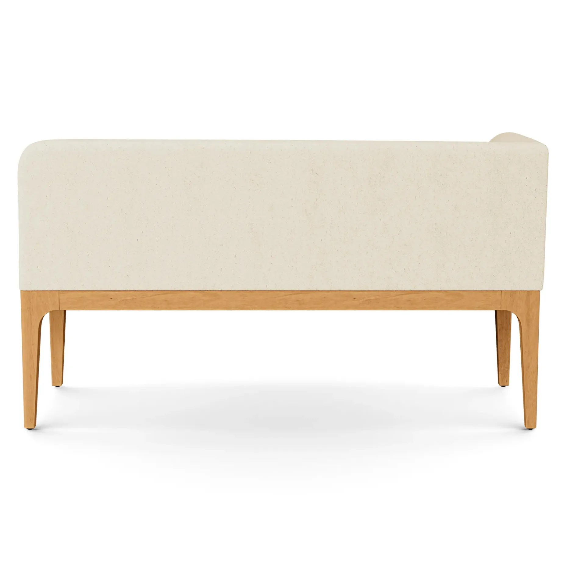 Rosin 56.75" Left Corner Banquette - Natural Oak and Sand Ivory