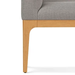Rosin 56.75" Left Corner Banquette - Natural Oak and Hestia Gray