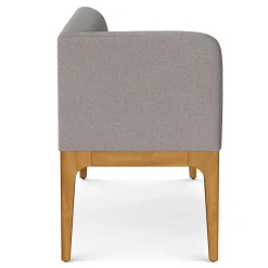 Rosin 56.75" Left Corner Banquette - Smoked Oak and Hestia Gray