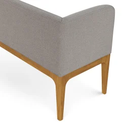 Rosin 56.75" Left Corner Banquette - Smoked Oak and Hestia Gray