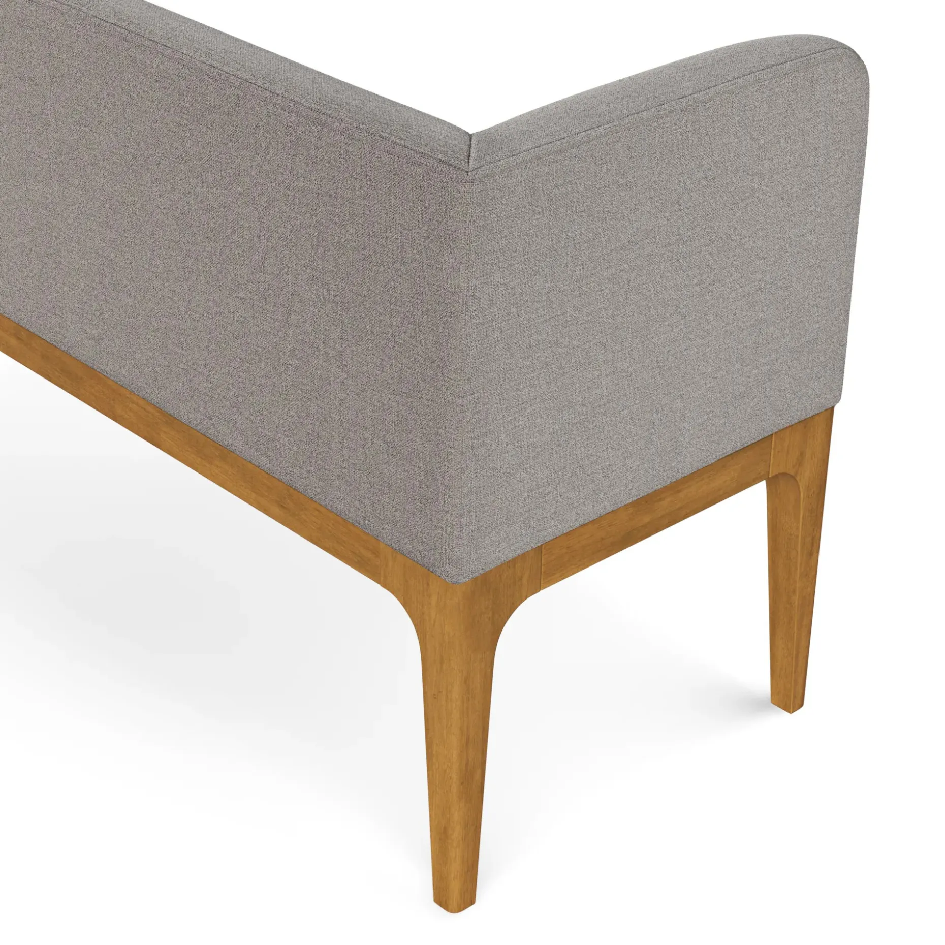Rosin 56.75" Left Corner Banquette - Smoked Oak and Hestia Gray