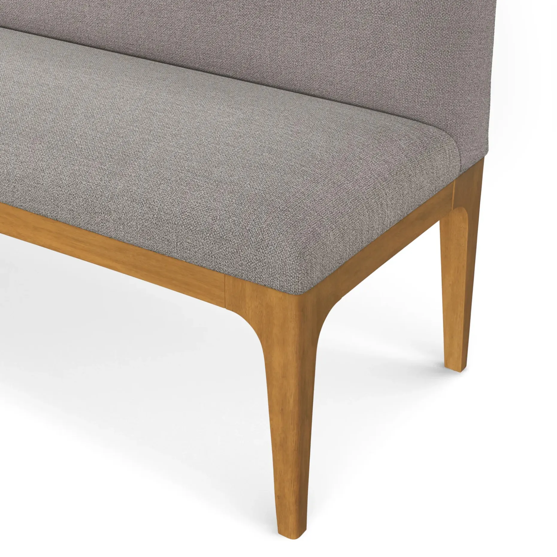 Rosin 56.75" Left Corner Banquette - Smoked Oak and Hestia Gray